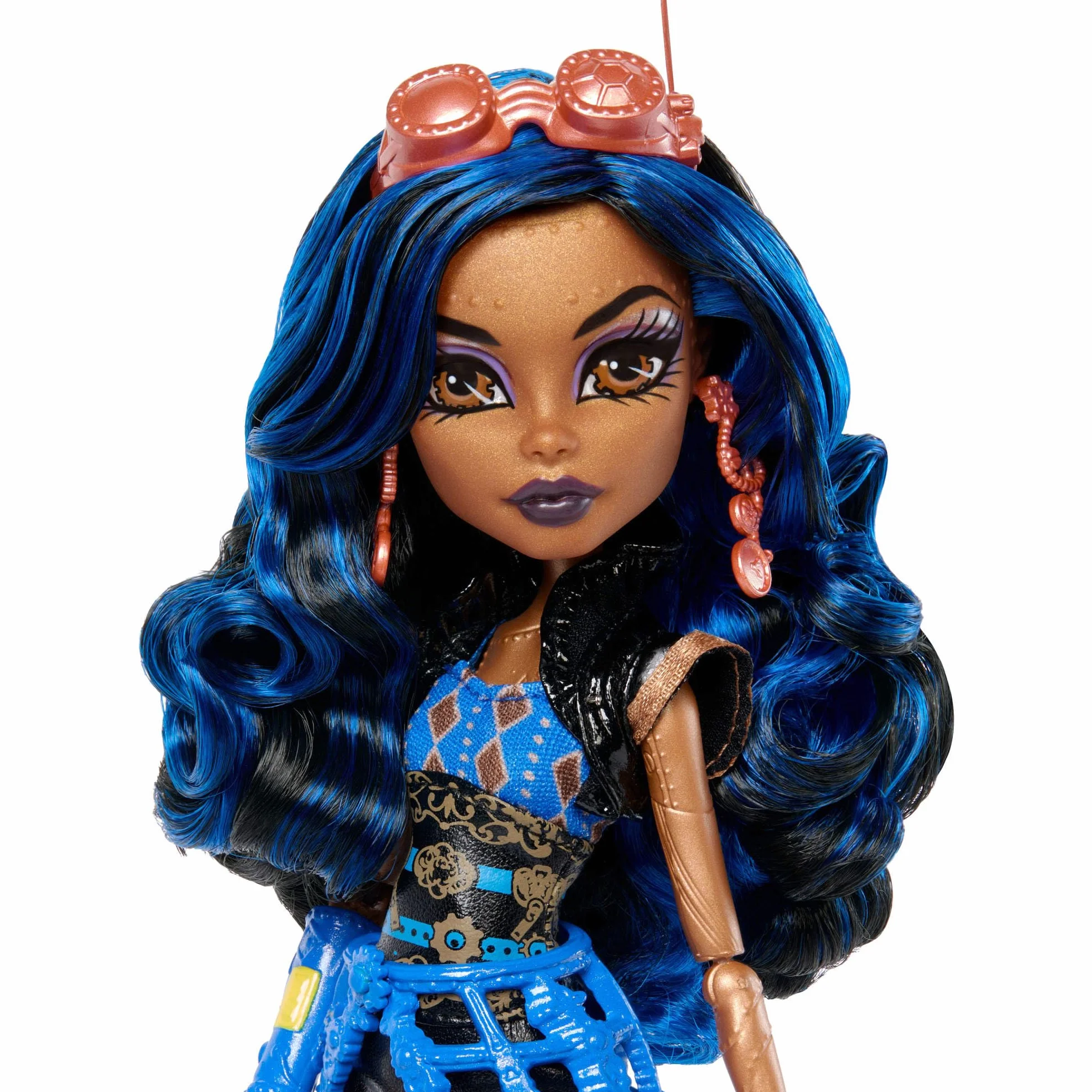Monster High Robecca Steam Reprodukcja Lalka kolekcjonerska, podstawka, pamiętnik i figurka pingwinek Kapitan Penny, zabawka dla dzieci 6+, fanów i kolekcjonerów, JHK59