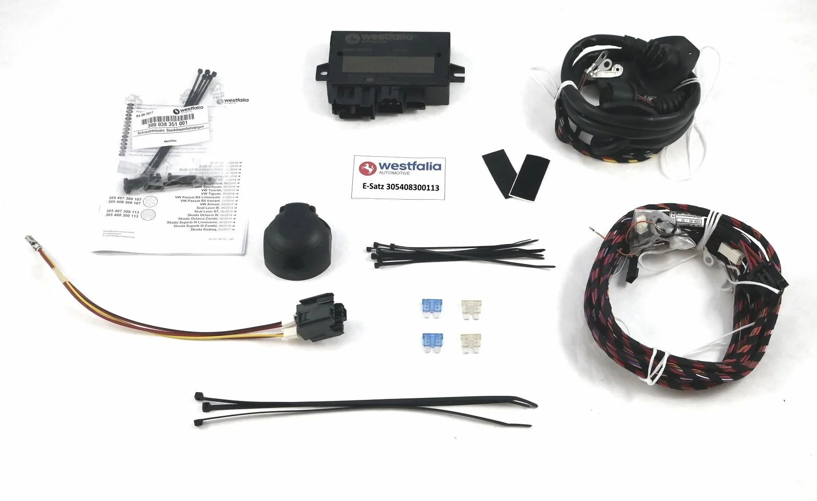 Westfalia Hak Holowniczy Wypinany do VW Passat Skoda Superb 13-pin Zestaw Elektryczny