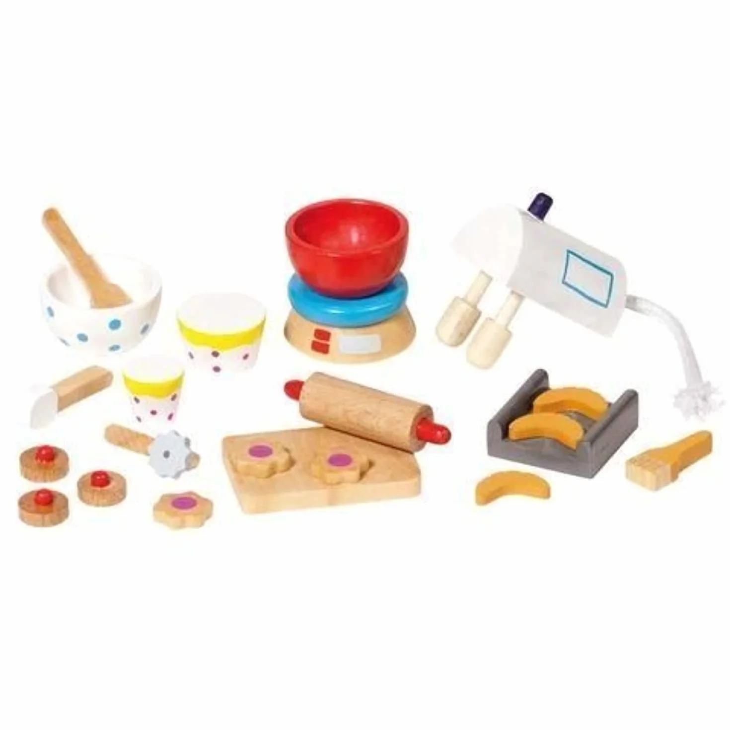 Accessoires Backen: Rührer L= 4 cm, Holz, 22 Teile, per Set