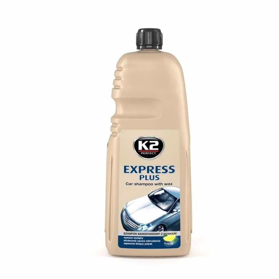 K2 Express plus, 2 w 1, szampon samochodowy plus wosk, płyn do mycia i wosk 1000 ml | 1 l