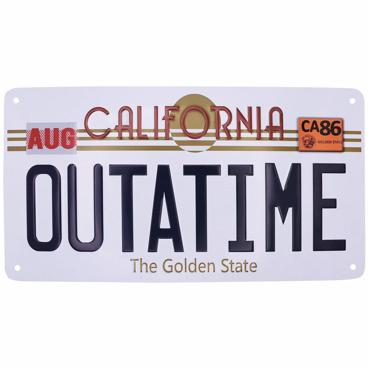 Back To The Future Metal Sign 'Outatime' DeLorean Tablica rejestracyjna