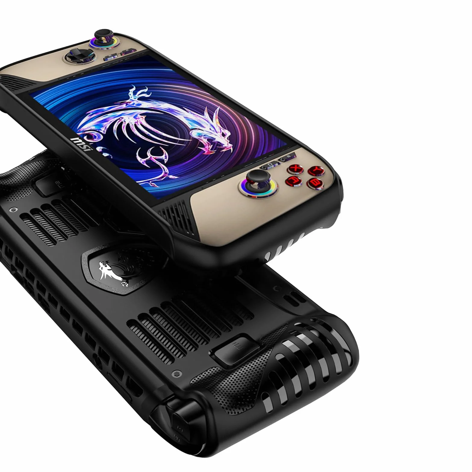 Etui Ochronne do MSI Claw 8 AI+ A2VM-015 Gaming Handheld 2025,TPU Miękki Torba Pokrowiec Etui Powłoki Akcesoria z Grip i Podpórką do MSI Claw 8 AI+ Konsola do Gier,Czarny