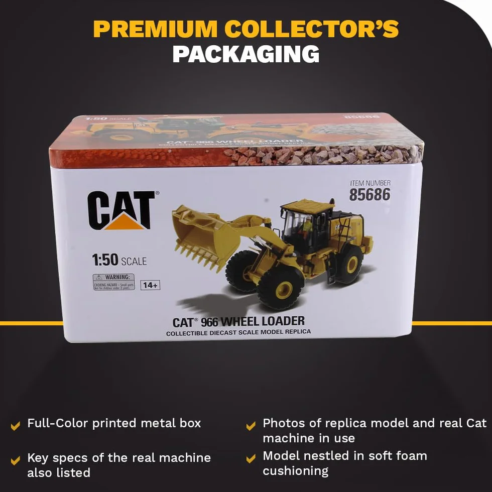 Diecast Masters 85686 - Ładowarka kołowa Caterpillar, Next Gen Cat 966, skala 1:50, ok. 6,6 x 7,3 x 18,2 cm, od 14 lat