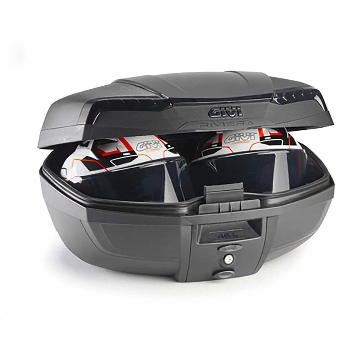GIVI E46NB Monolock Topcase z płytą mocującą Riviera Motorrad Black Edition