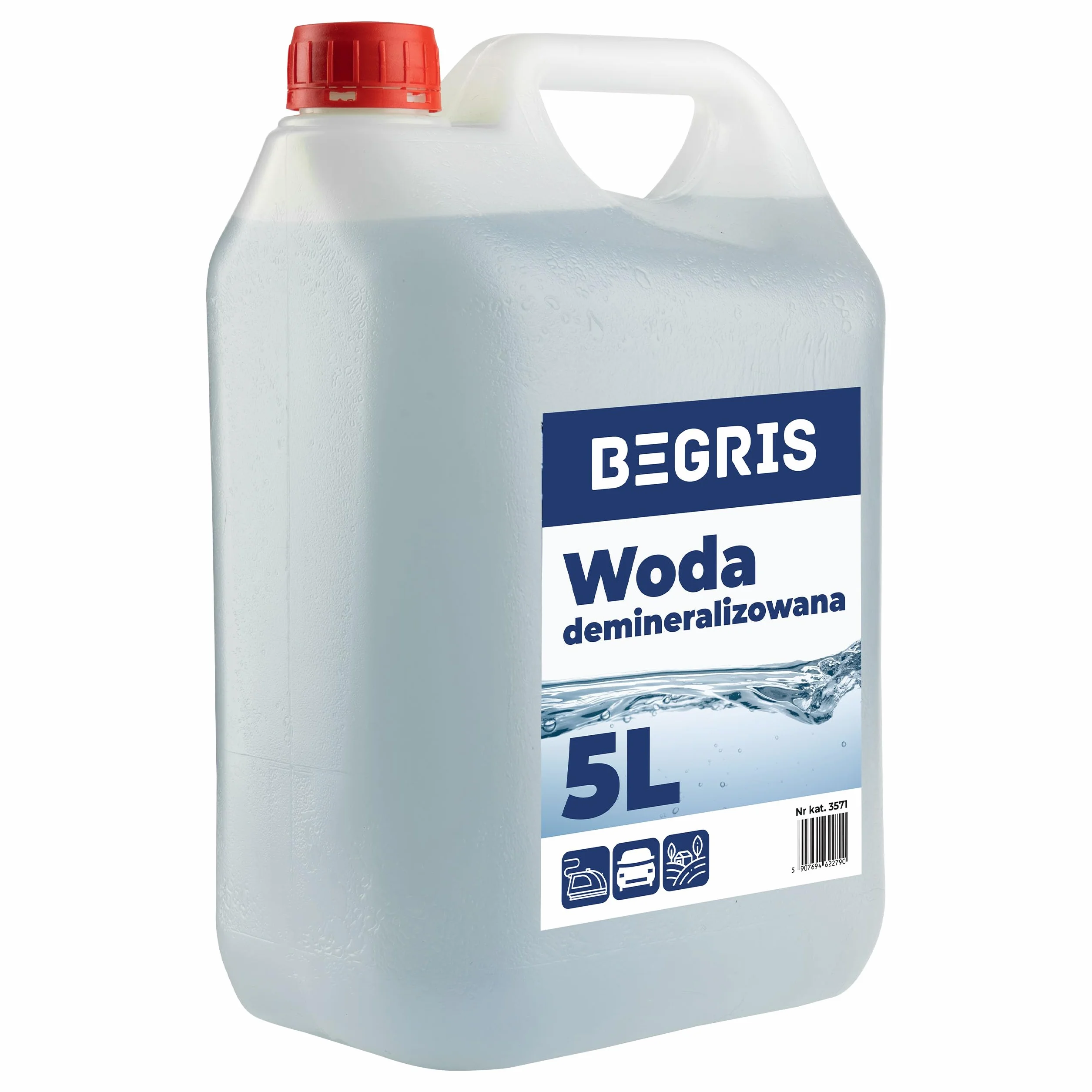 Woda destylowana Demineralizowana 5L Wysoka Jakość Woda Destylowana Do Akwarium, Żelazka, Myjek Woda Pozbawiona Obcych Jonów