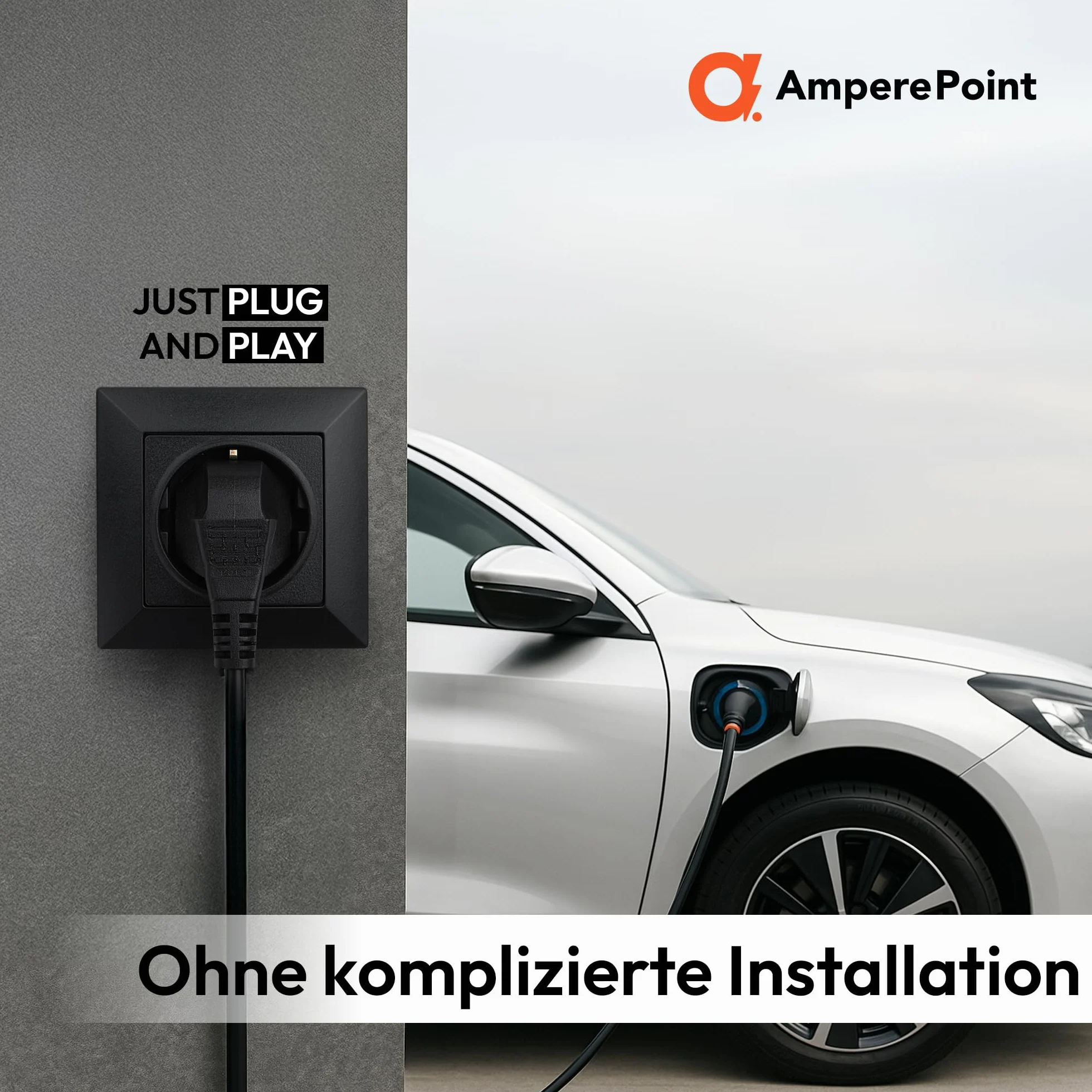Mobilna stacja ładująca 3,7 kW 16 A typ 2 z regulowaną mocą ładowania 8-16 A, kabel do ładowania o długości 5 m z przyłączem sieciowym 230 V, przenośna ładowarka EV do samochodów