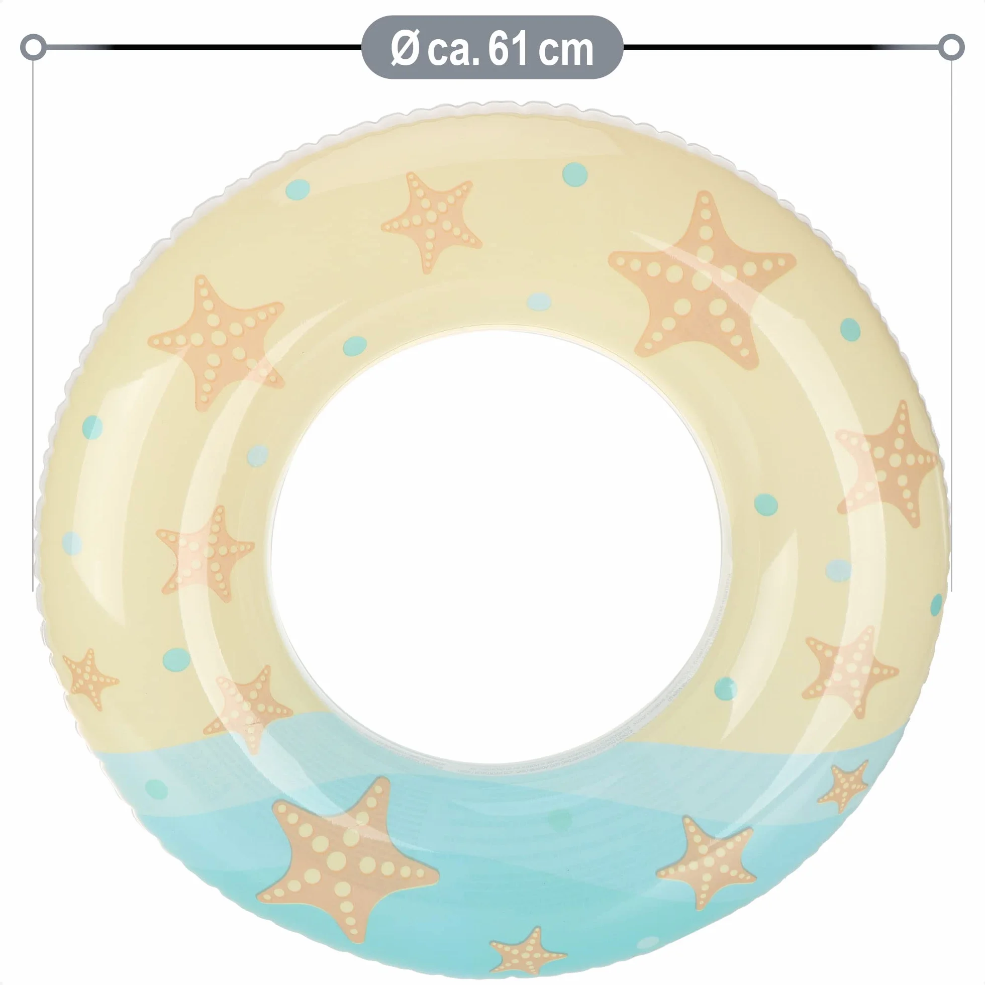 com-four® 2x opony do plywania - kolo do plywania do zabawy w kapieli - nadmuchiwane kolo wodne - pomoc w plywaniu (02 sztuki - Ø 61 cm w kolorze)