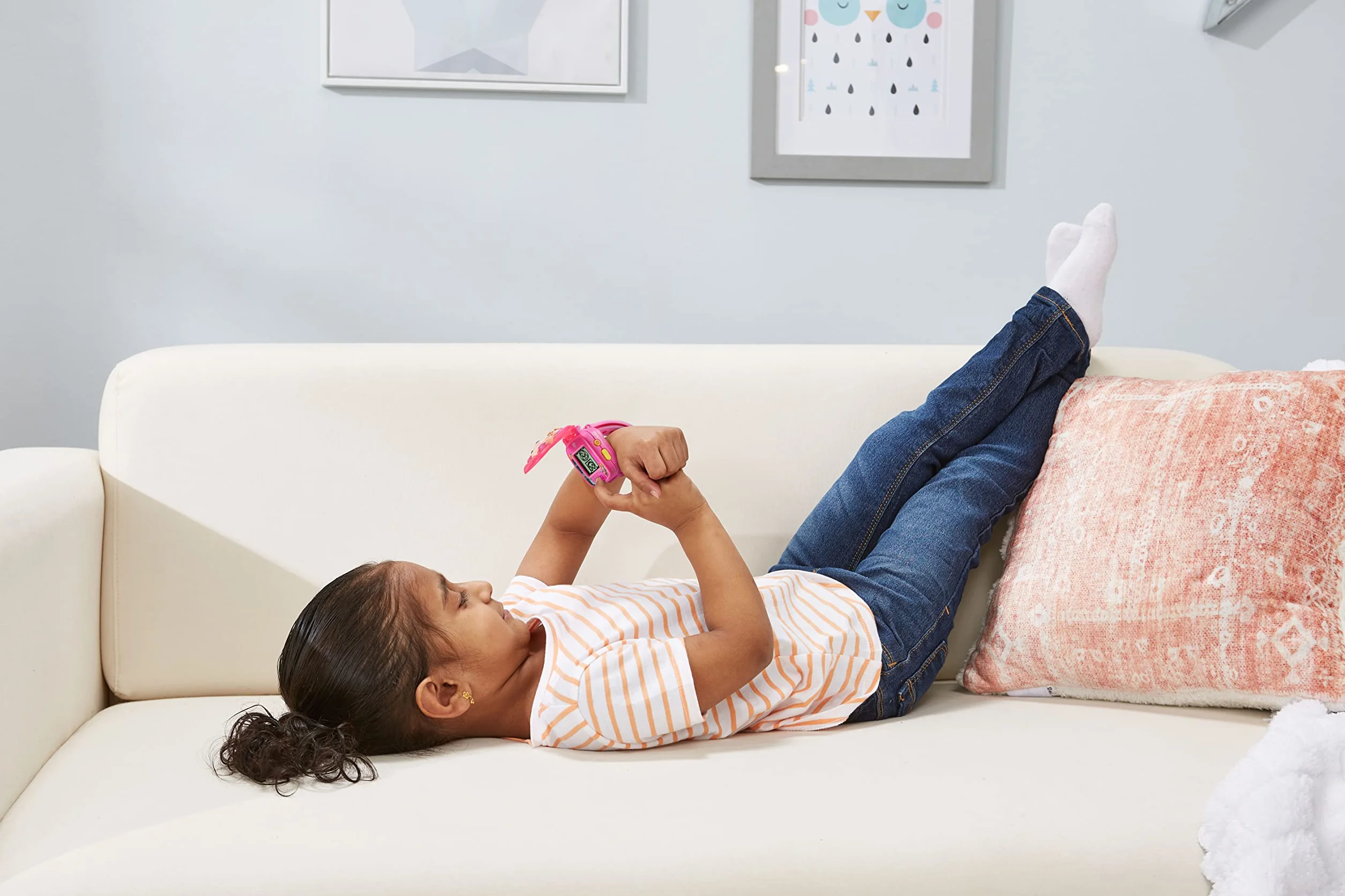 VTech PAW Patrol: Learning Watch Skye, oficjalna zabawka PAW Patrol, zegarek dla malucha ze stoperem, timerem, alarmem i grami, prezent edukacyjny dla dzieci w wieku 3, 4, 5, 6 lat, wersja angielska