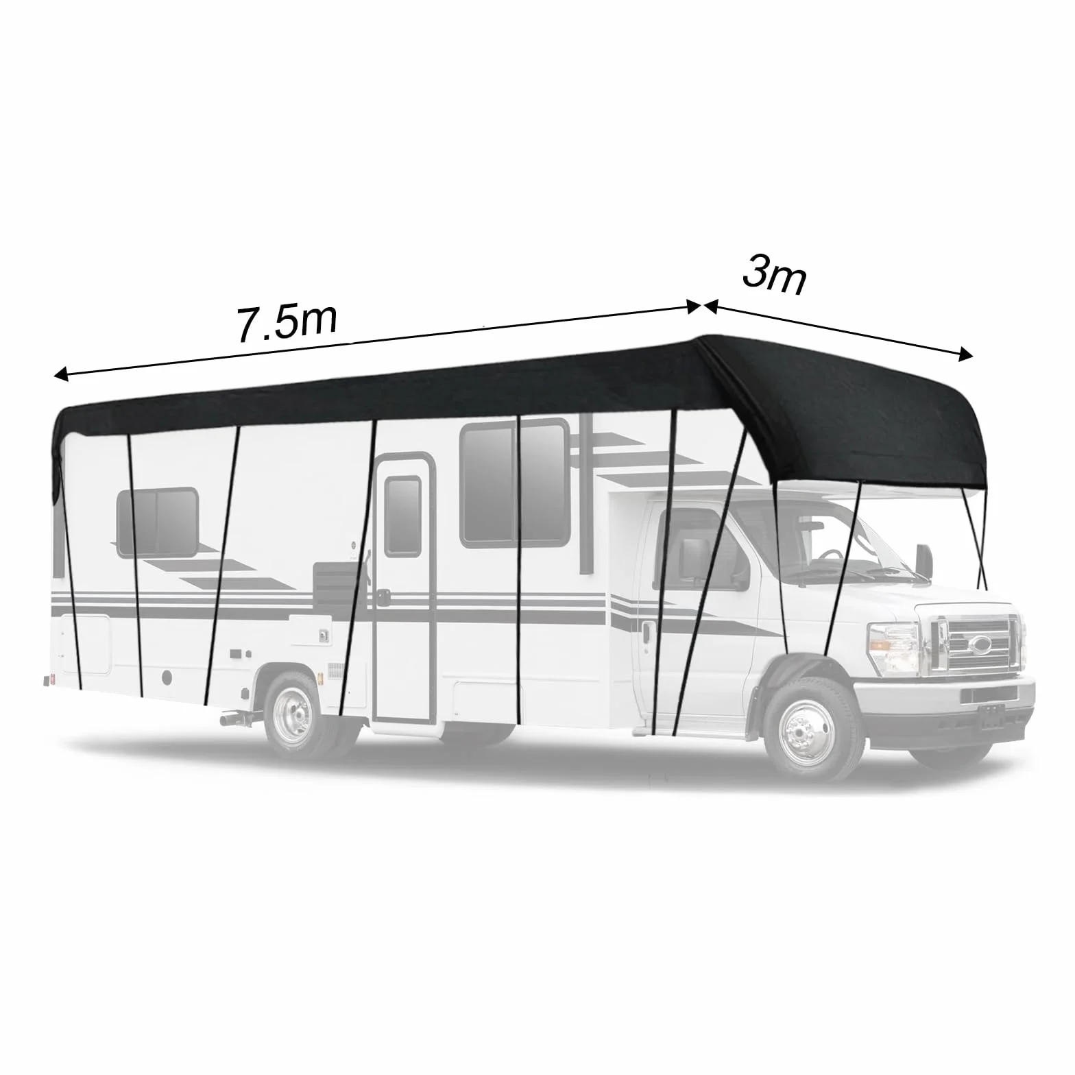 NEWFUN Pokrowiec na samochód kempingowy 210D UV ochrona przed słońcem