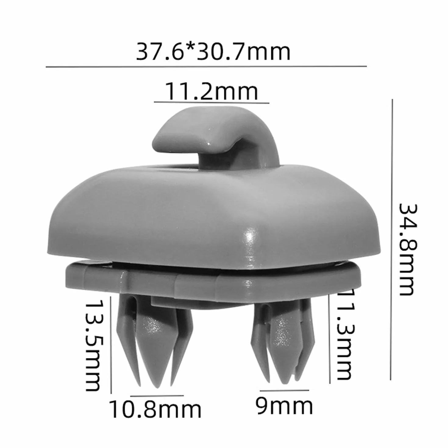 2 sztuki uchwytów na osłonę przeciwsłoneczną kompatybilne z Audi A1 A3 A4 A5 Q3 Q5 (8E0 857 562) A7 B6 B7 B8 S4 S5, szare