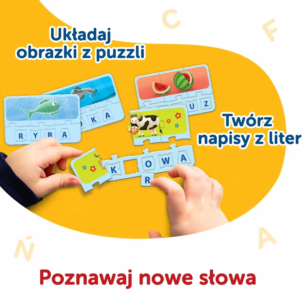 Trefl Tworzymy Słowa – Mały Odkrywca Gra Edukacyjna dla Dzieci w Wieku 3-5 Lat