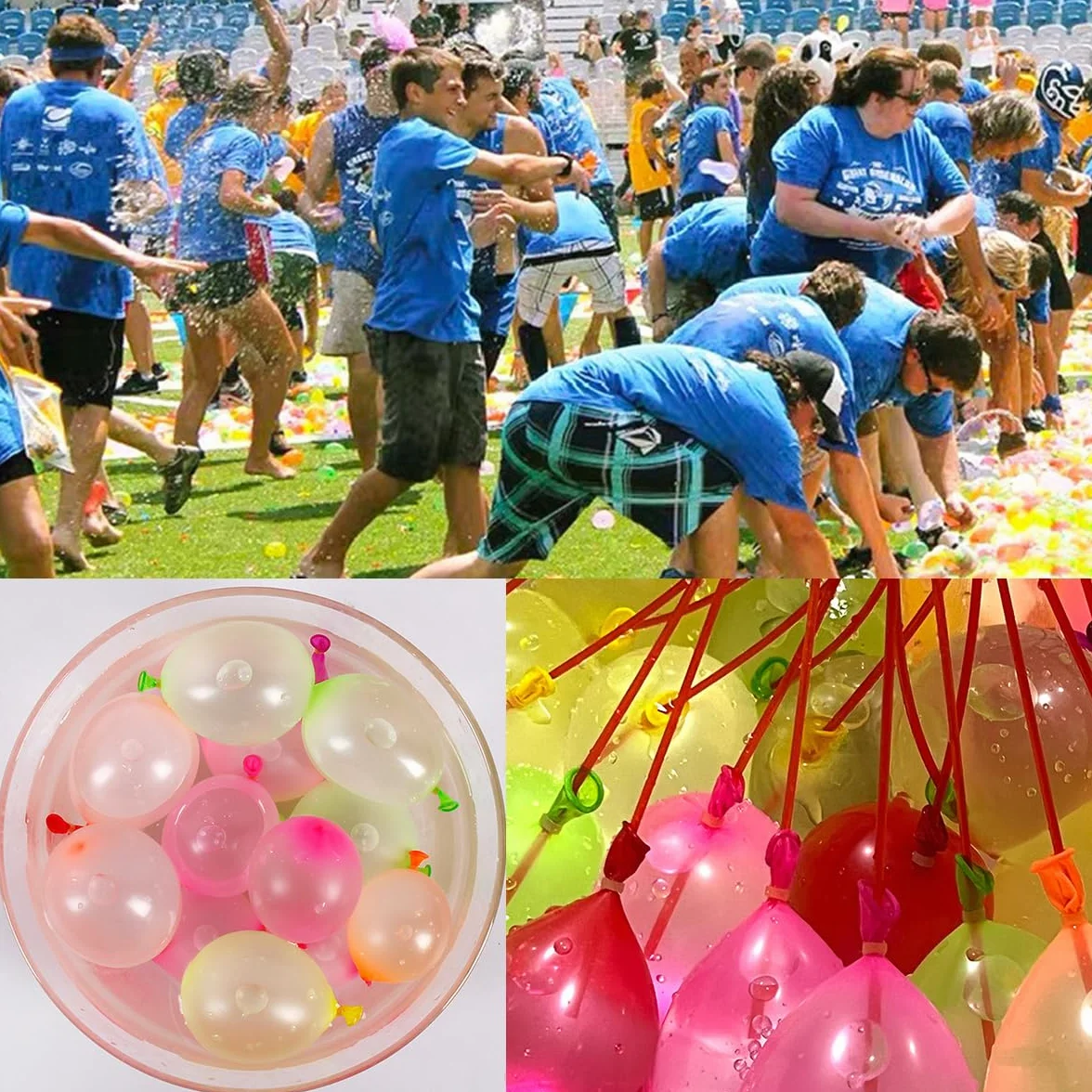 Samouszczelniające się bomby wodne, balony wodne, kolorowy balon wodny dla dzieci, szybkie napełnianie bombami wodnymi, 111 balonów wodnych + 120 zapasowych balonów + 1 pistolet na wodę