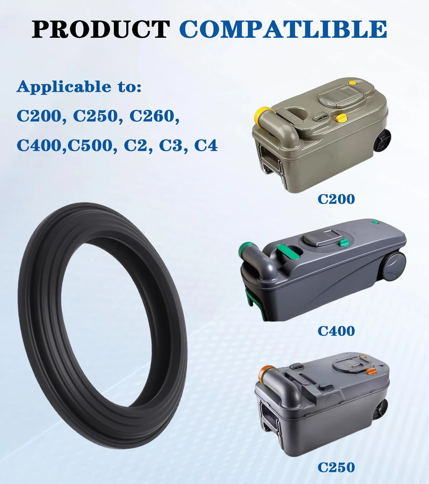 TAKONE Zestaw uszczelek do Thetford WC – kompatybilny z C200, C250, C260, C400, C500, C2, C3, C4