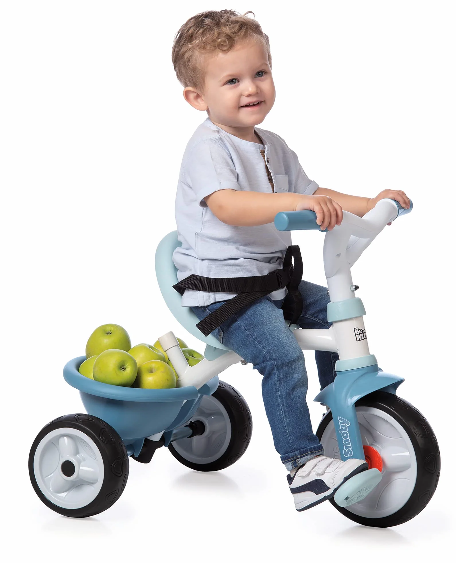 Smoby 7600740331 Be Move Rowerek Trójkołowy dla dzieci, trójkołowiec dziecięcy, blokada kierownicy i koła, pas bezpieczeństwa, przeznaczony jest dla dzieci od 15 miesiąca