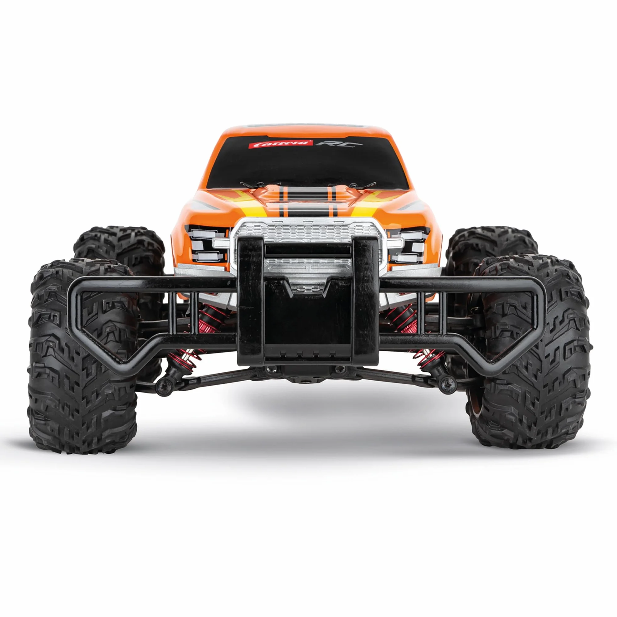 Carrera 370162126 Ford F-150 Raptor mocny pojazd RC 24 GHz zabawa w terenie dzięki napędowi na wszystkie koła, amortyzatorom olejowym i oponom pneumatycznym, wyścigi z dużą prędkością do 30 km/h
