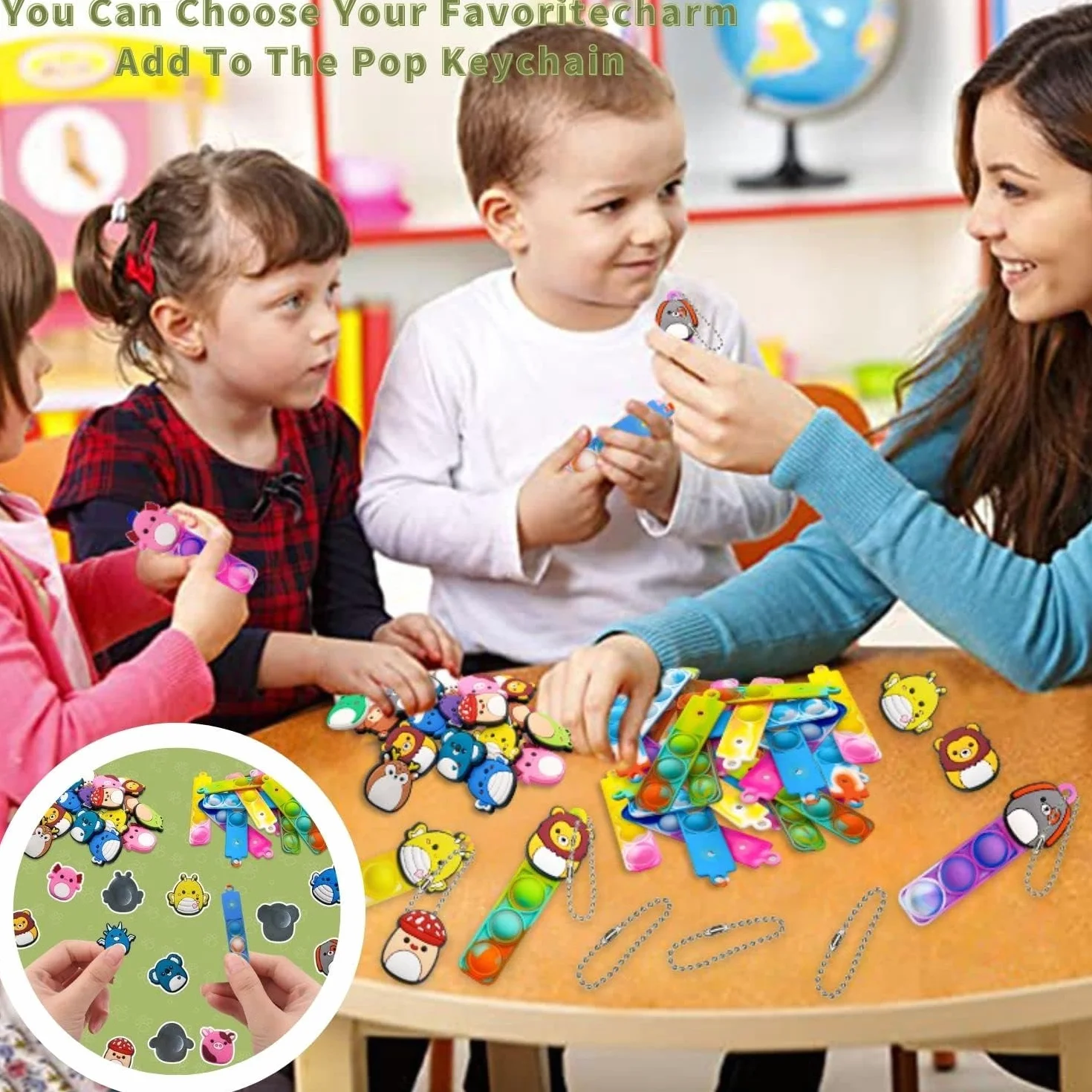 16 sztuk Pop Push It Fidget zabawka
