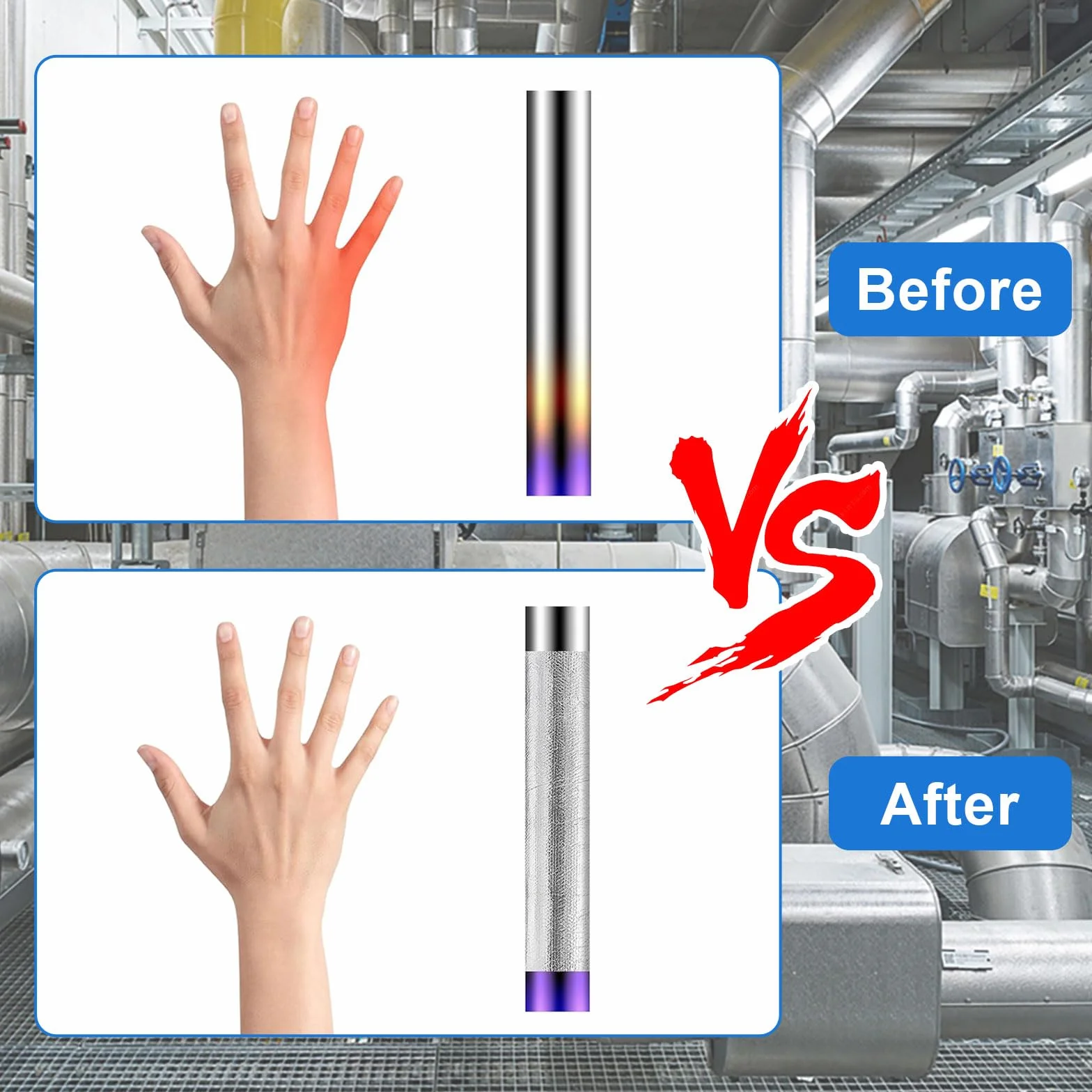Aluminiowa mata chroniąca przed wysoką temperaturą 60 x 280 cm samoprzylepna osłona termiczna