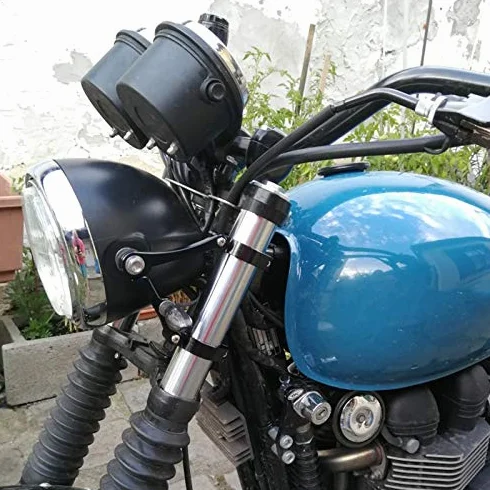 Zacisk mocujący do reflektorów motocyklowych 39 mm - 41 mm CNC średnica rury uniwersalne do / / wszystkiego, czarny
