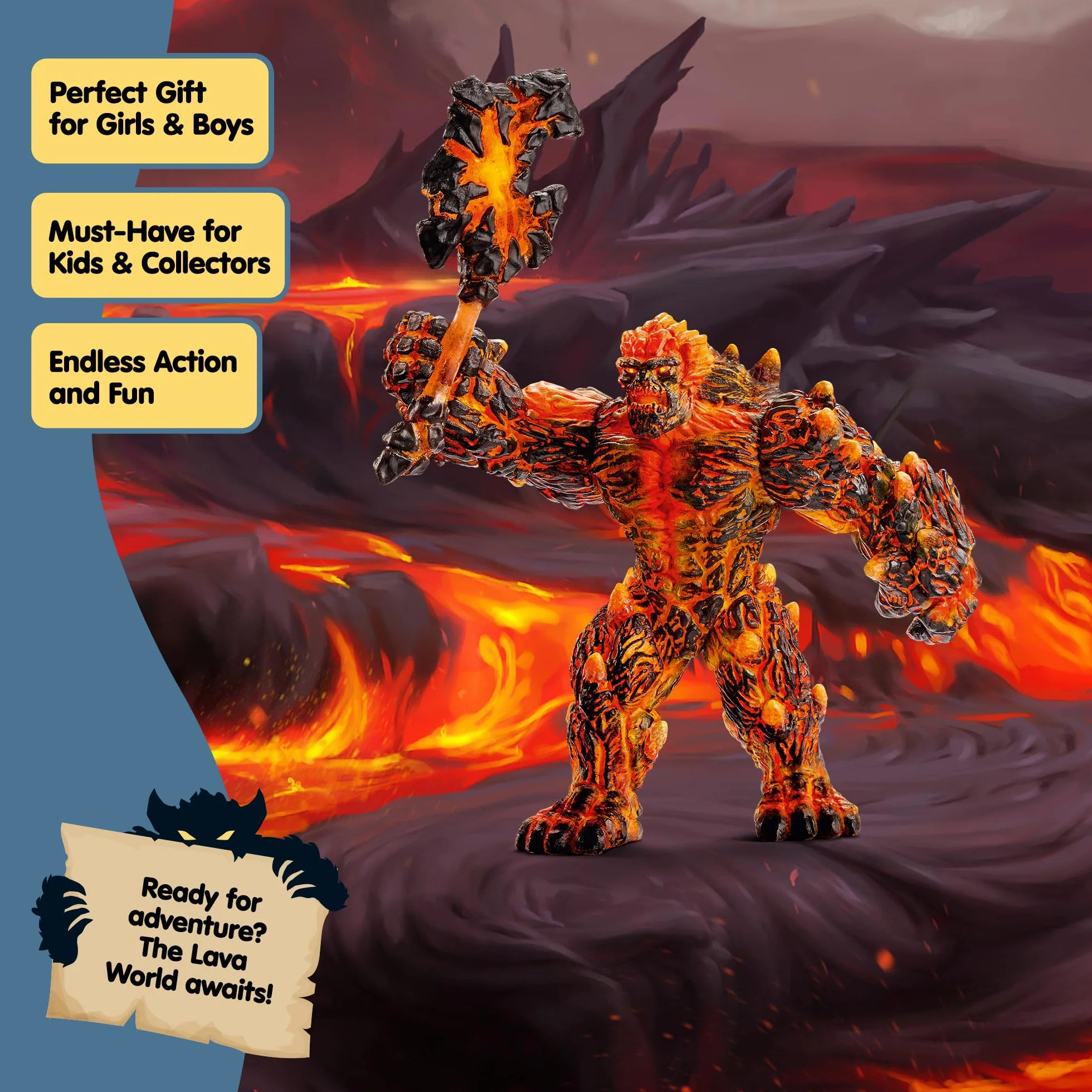 Schleich - Lava Golem z bronią - 42447 - Asortyment Eldrador
