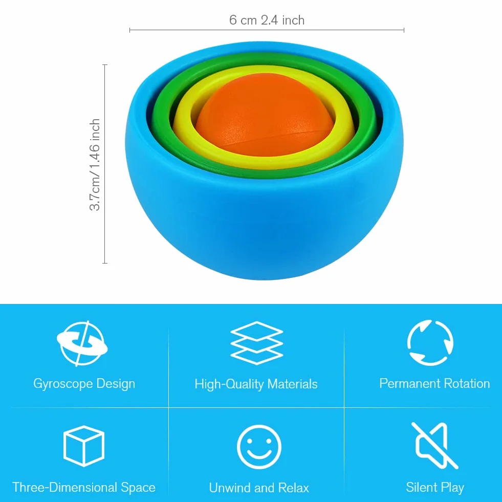 Ainiv Fidget Spinner, zabawka 3D, obrotowa kostka, obrotowa kostka, fidget spinner, zabawka sensoryczna do gier interaktywnych