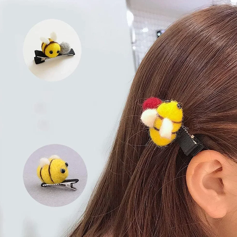 SHSHbuy 35 sztuk mini filcowych figurek, pszczoły, małe filcowe figurki pszczół, do rzemiosła, dekoracji "zrób to sam"