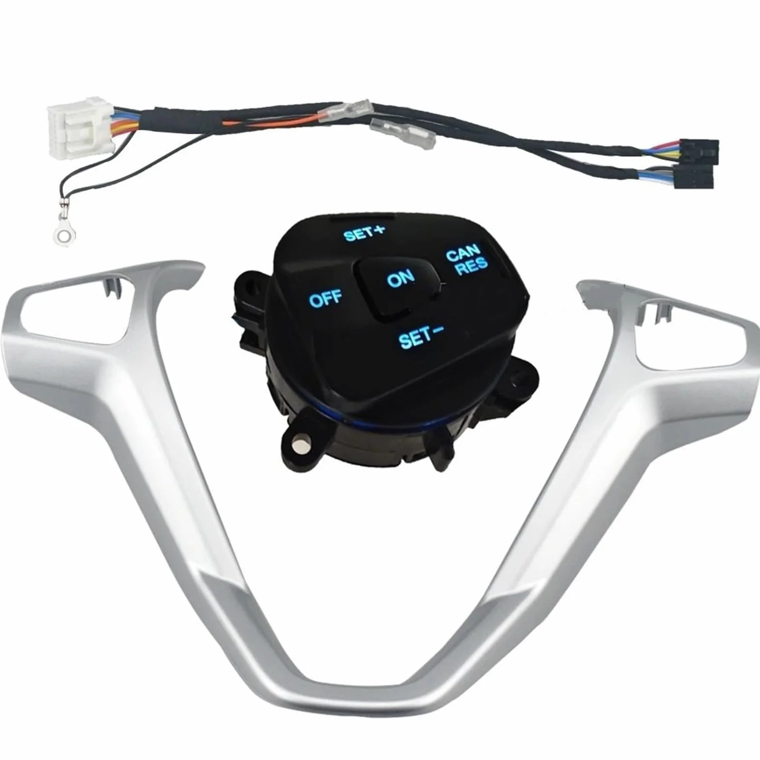 przełącznik kierunkowskazów Przełącznik tempomatu samochodowego System prędkości z kablem pasującym do Fiesta MK7 MK8 Ecosport 2013-2015(Blue one set)