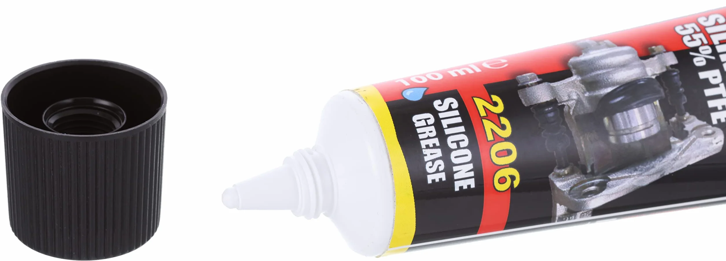 Technicqll 100 ml silikonowy smar 55% PTFE do montażu tarcz hamulcowych i klocków, gumowych uszczelek, świec zapłonowych