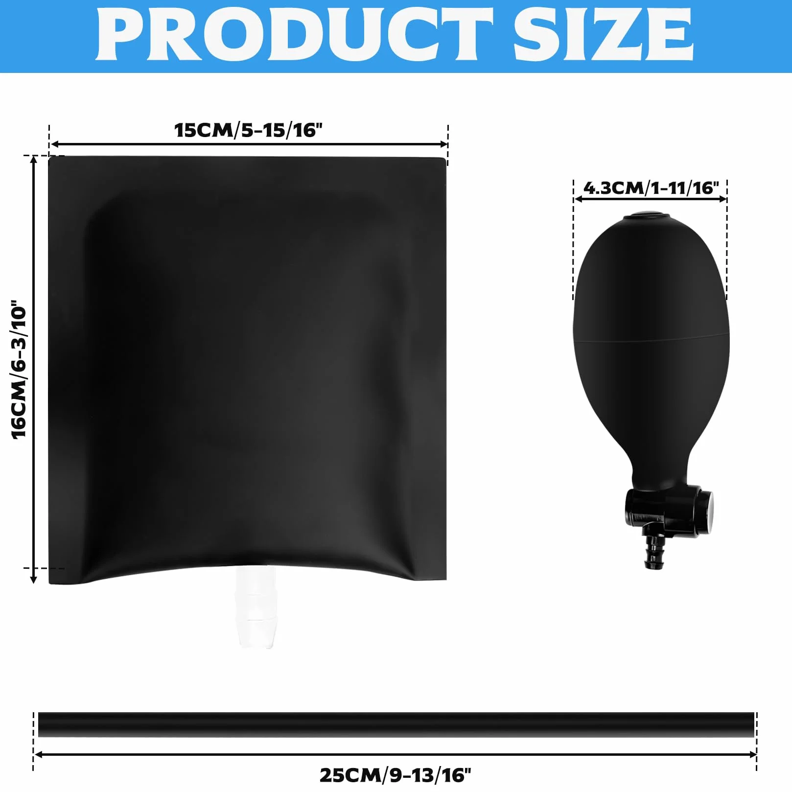 Poduszka nadmuchiwana do podnoszenia Air Wedge Pumps czarna 2 szt.