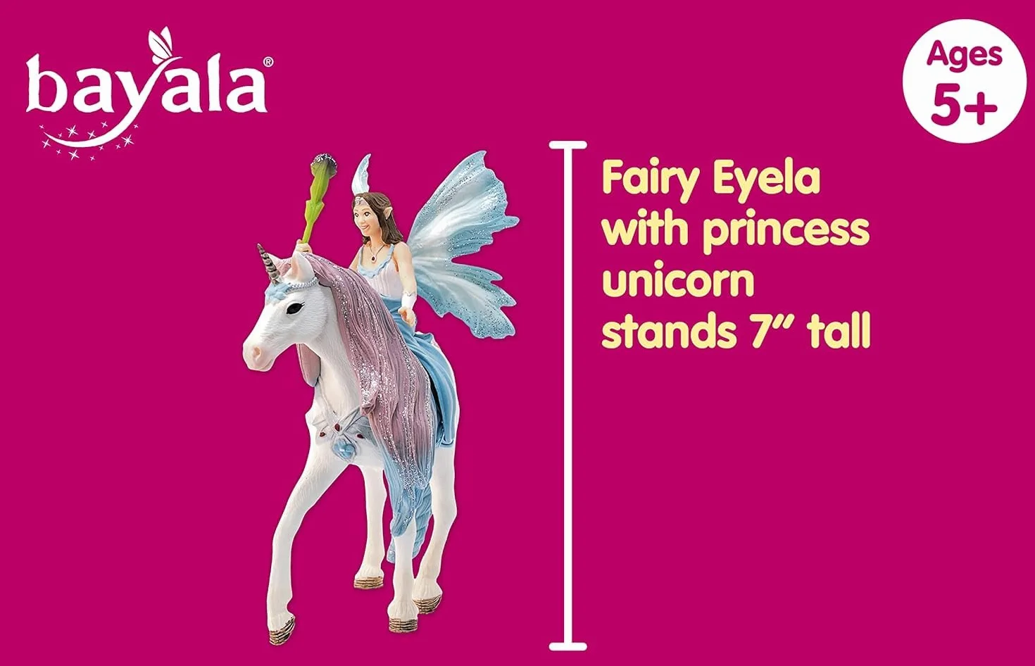 schleich BAYALA | Eyela z jednorożcem 70569 | Księżniczka z berłem i jednorożec z magnesem | Magiczny prezent dla dziewczynek i chłopców | Figurka kolekcjonerska | Od 5 lat | Zestaw 3 elementów