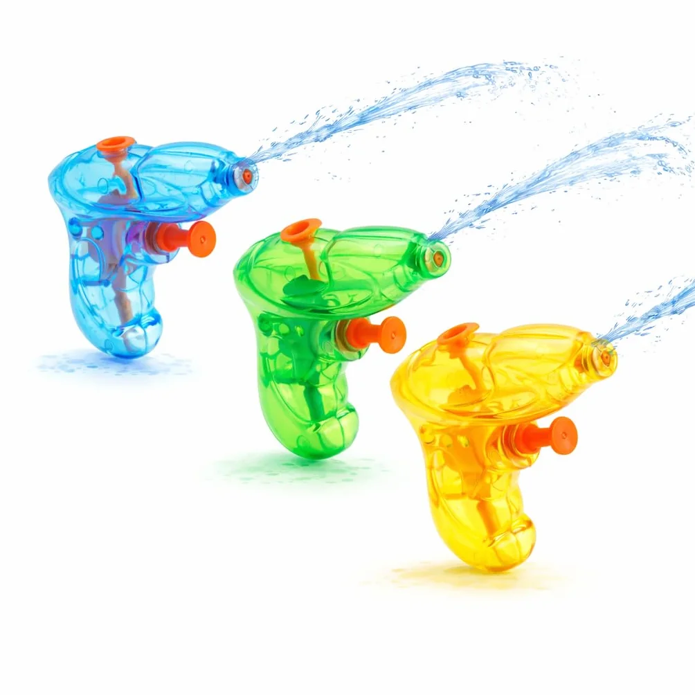 Zestaw 3 mini pistoletów na wodę – ok. 8 cm o dużym zasięgu, pistolet natryskowy mały mini dla dzieci