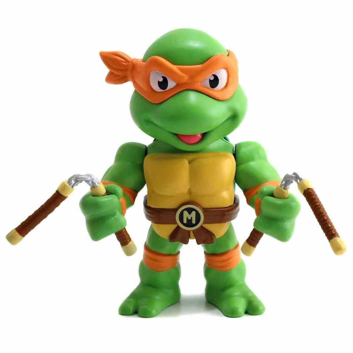 Jada 253283002, Wojownicze Żółwie Ninja Turtles, Michelangelo, metalowa, kolekcjonerska figurka die cast, 10 cm, zielony, pomarańczowy