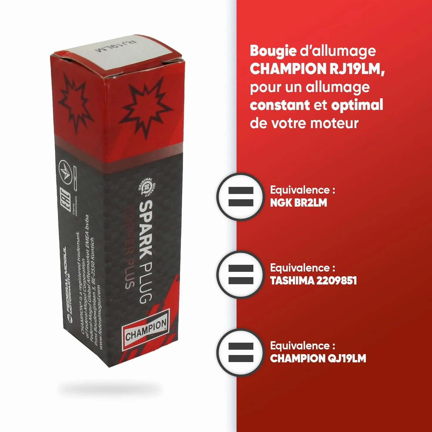 ŚWIECA CHAMPION RJ19LM, Miedź