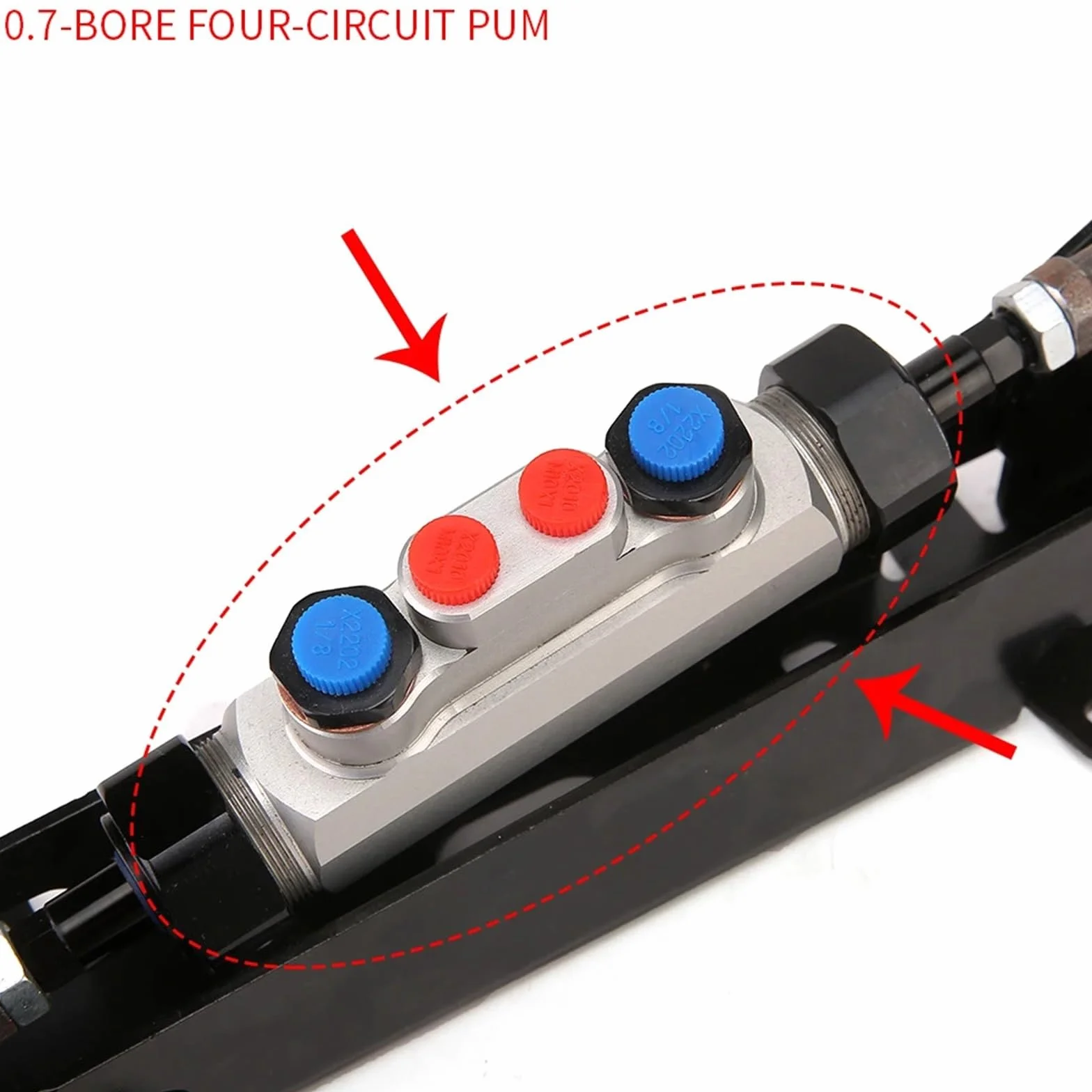 płyta do hamulca ręcznego 4-liniowy hydrauliczny hamulec ręczny do dźwigni zmiany biegów RACE/Rally z podwójnym głównym cylindrem 0,75 RS-HB021