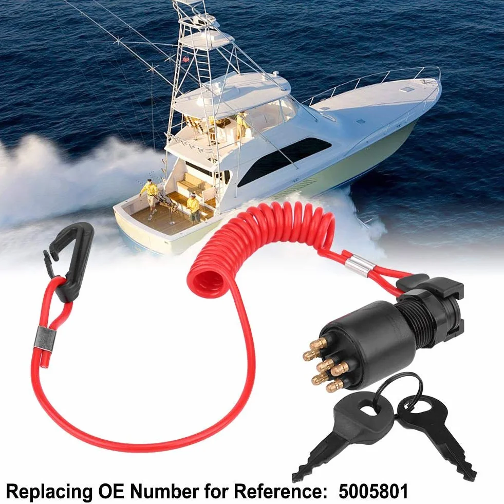 Stacyjka zapłonowa ze smyczą bezpieczeństwa dla Evinrude Boat OE 5005801