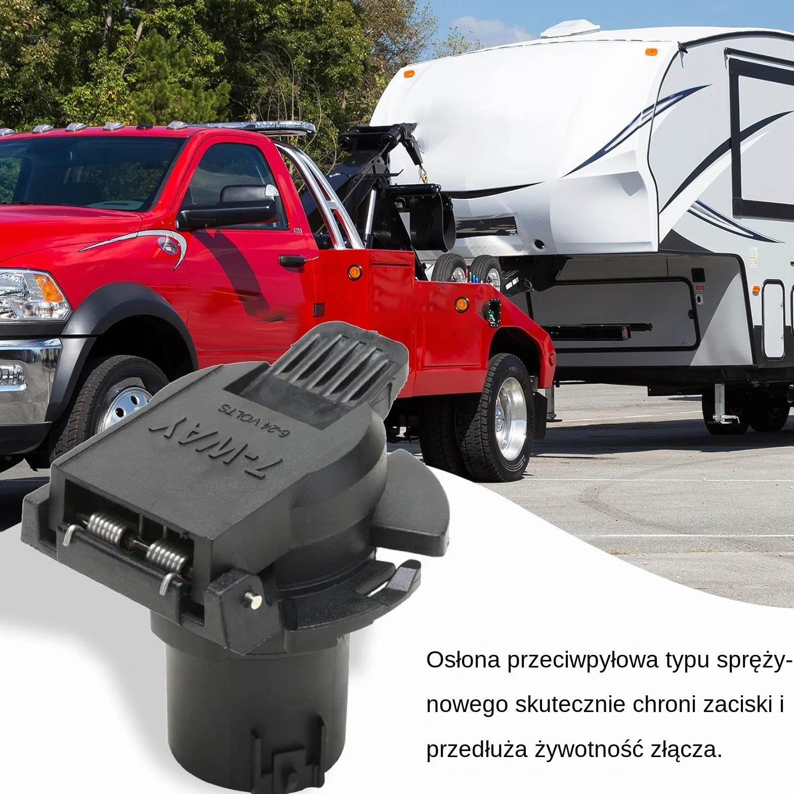 Gniazdo 7-stykowe do przyczepy kampera RV zamienne