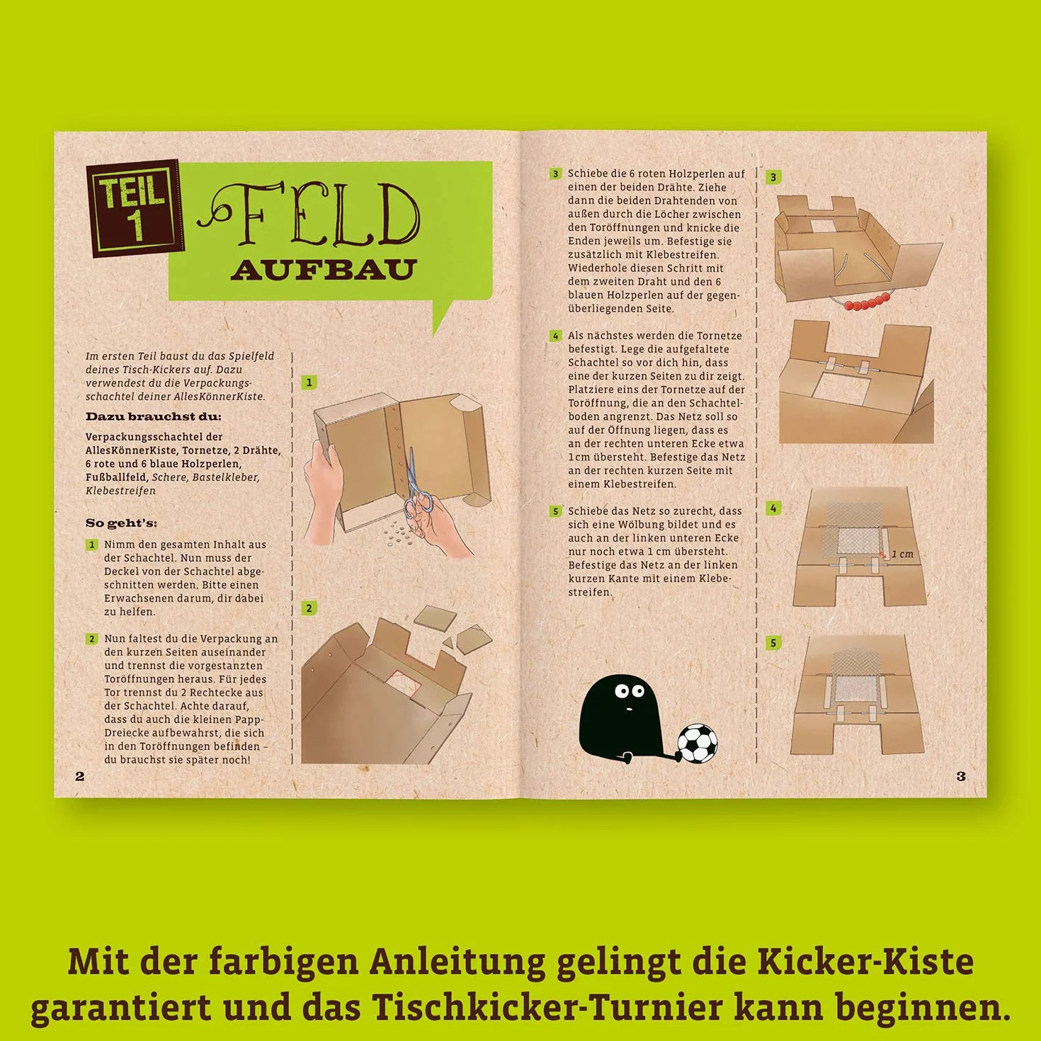 Fußball Tisch-Kicker: Bastel-Set