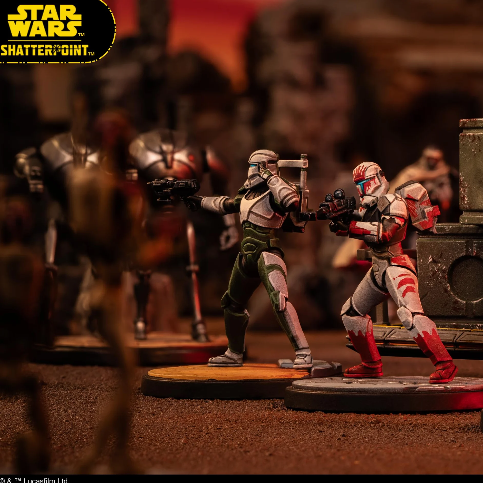 Asmodee | Star Wars: Shatterpoint Delta Squad, Form Up Squad Pack | Miniatury stołowe | Wiek 14+ | 2 graczy | Czas gry ponad 90 minut