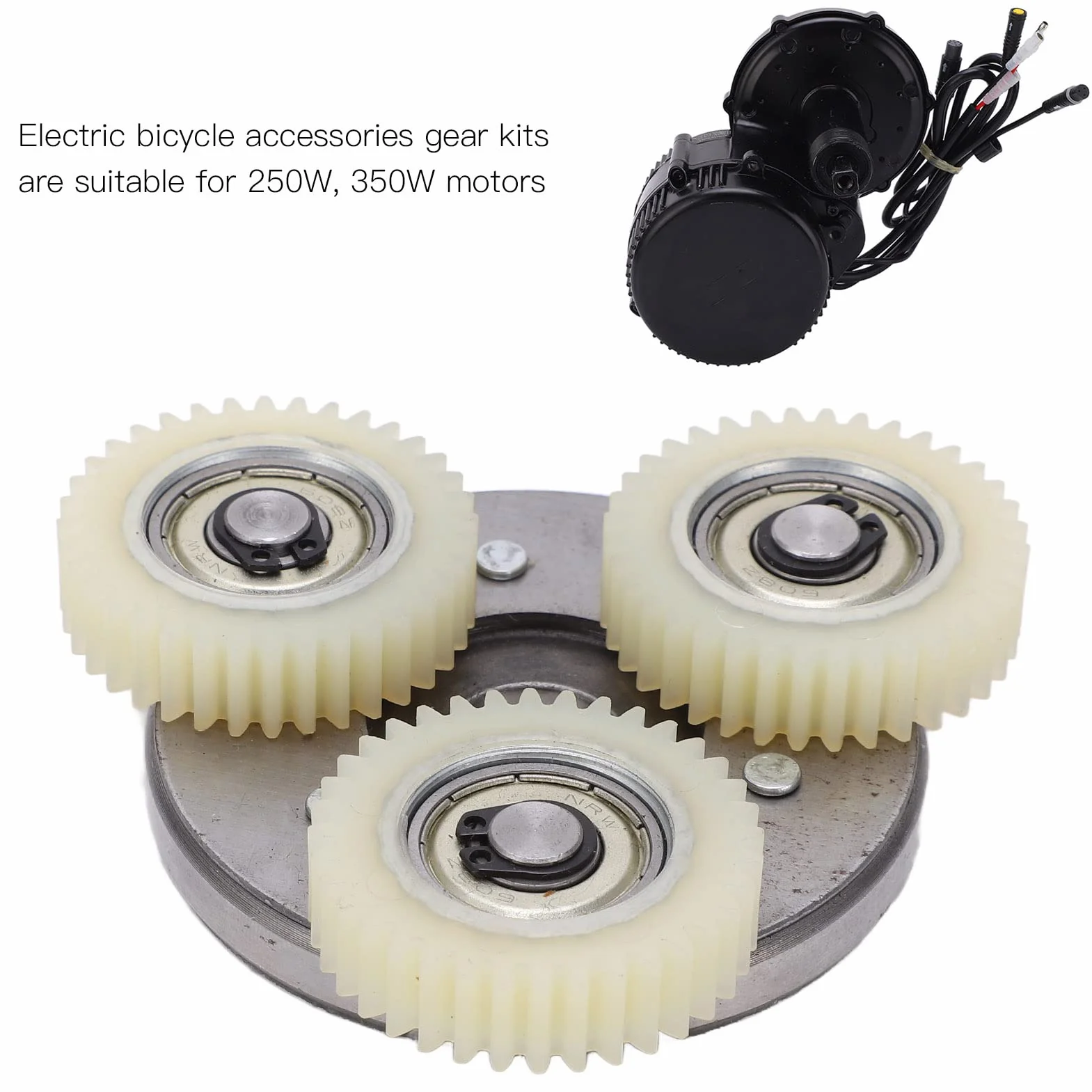 Keenso Zestaw sprzęgła przekładniowego, rower elektryczny 36T, nylonowe koła zębate i 70 mm zestaw sprzęgła do silnika Mid Drive 250 W, 350 W, akcesoria do konwersji rowerów elektrycznych