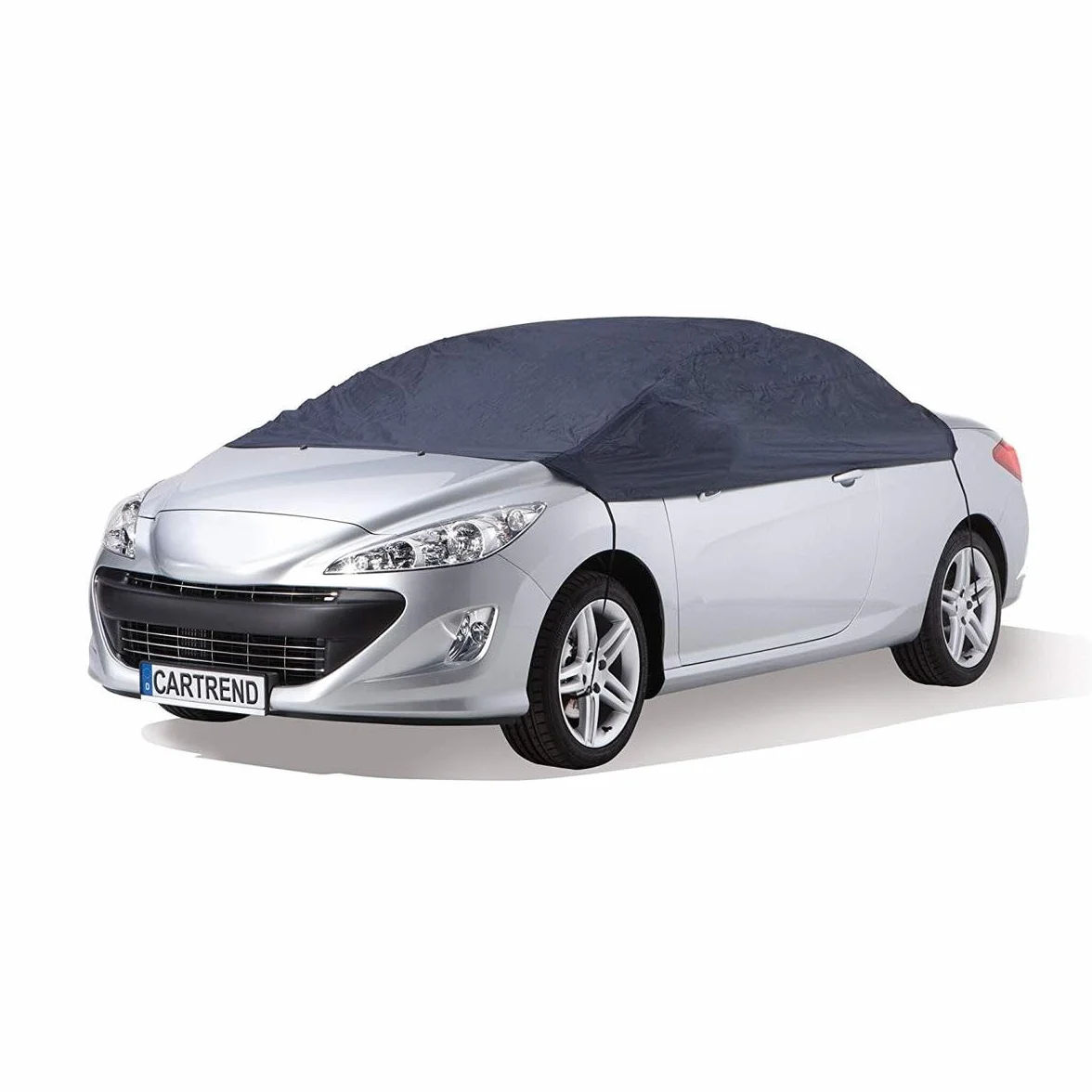 cartrend Half garage „New Generation”, odporna na warunki atmosferyczne plandeka samochodowa, osłona samochodu, osłona samochodu, niebieska, rozmiar L, chroni przed mrozem, śniegiem i słońcem