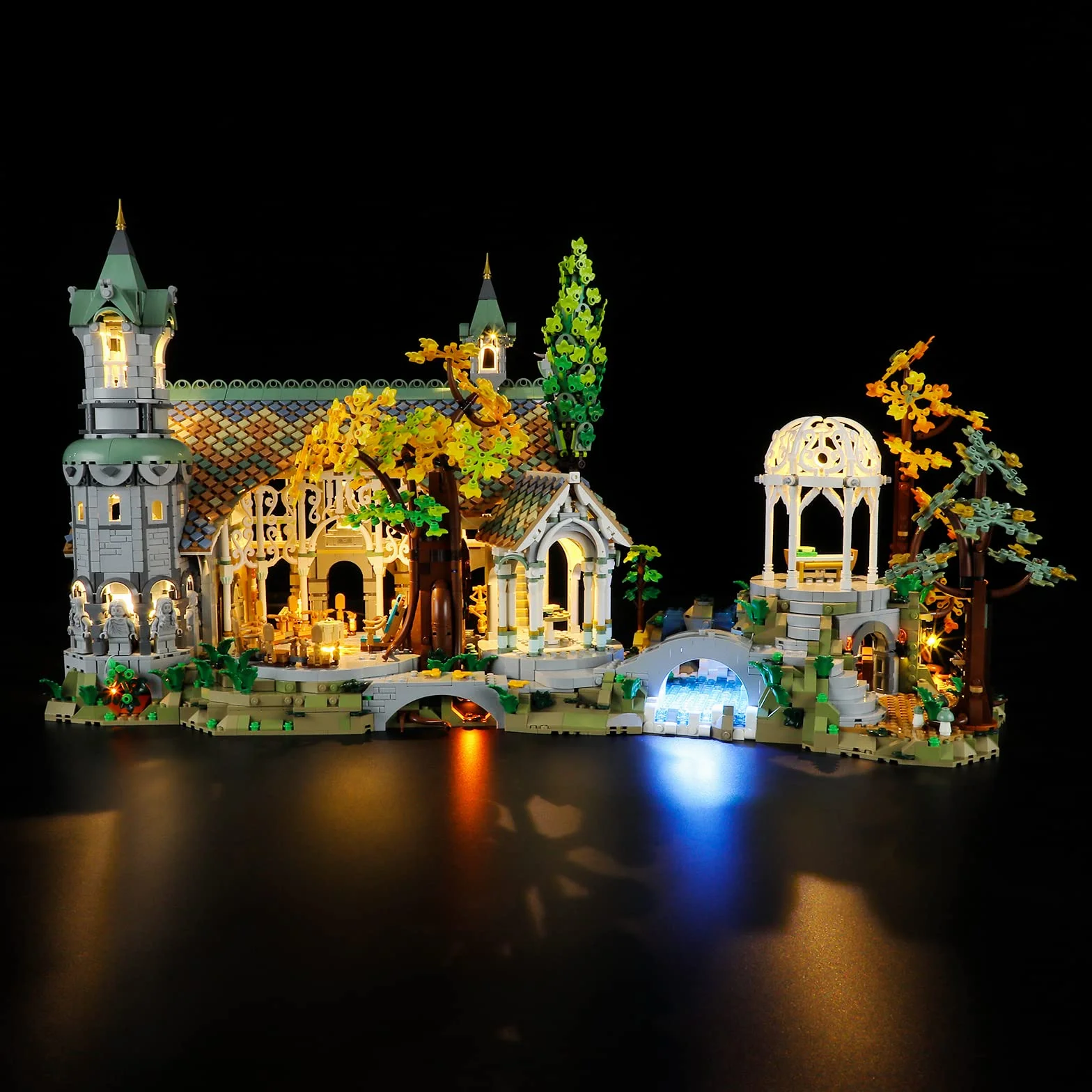 GEAMENT Oświetlenie LED Kompatybilne z LEGO WŁADCA PIERŚCIENI: RIVENDELL™ Icons 10316 Model do Składania Klocków (Zestaw Modeli Niezawarty)
