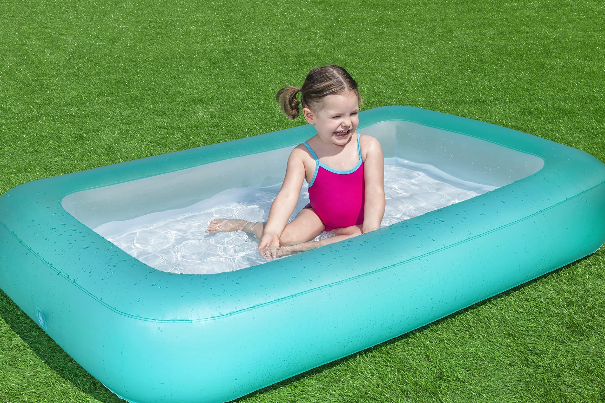 Bestway Brodzik do zabawy, nadmuchiwany basen ogrodowy, wiek 2+, zielony, 1,65 m x 1,04 m x 25 cm