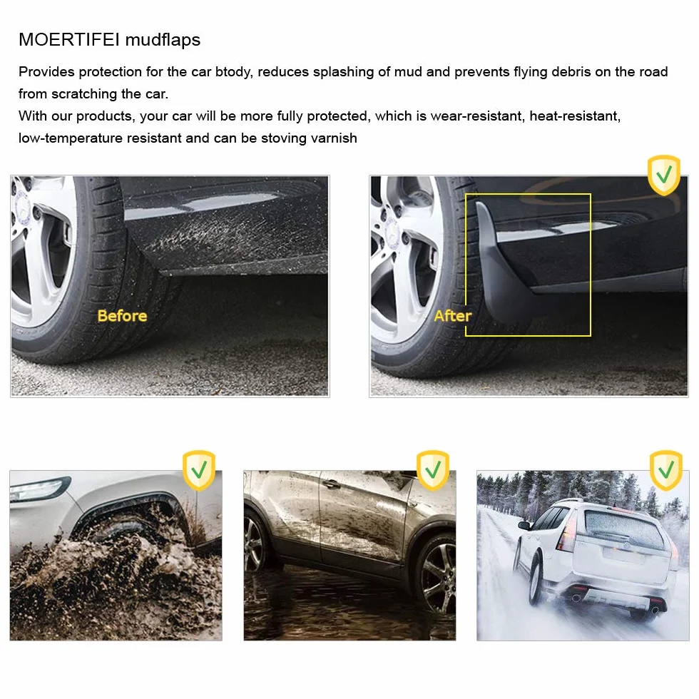 Błotniki samochodowe kompatybilne z Honda CR-V, 4 szt., czarne