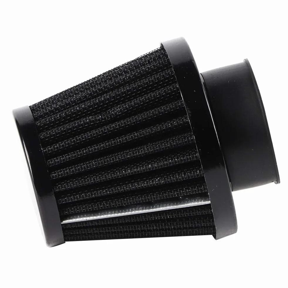 Uniwersalny filtr wlotu powietrza do motocykla, 38 mm, do samochodu, wlotu zimnego powietrza, skutera, quada, roweru typu Pit Bike (czarny)