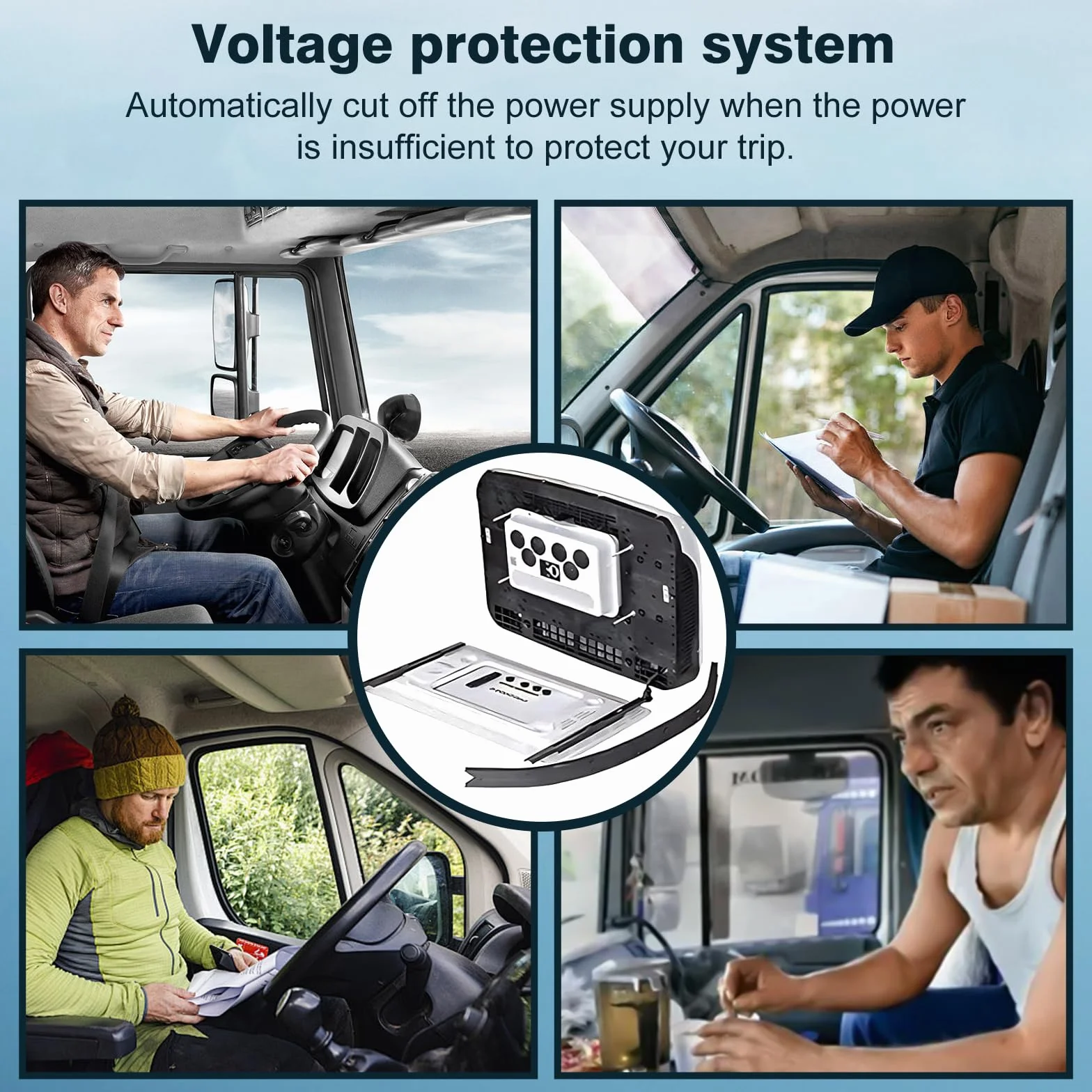 12 V DC RV Air Conditioner, klimatyzator do samochodów kempingowych, niski poziom hałasu, mobilne klimatyzatory do wygodnego podróżowania, do przyczepy kempingowej, kolor biały, 12 V
