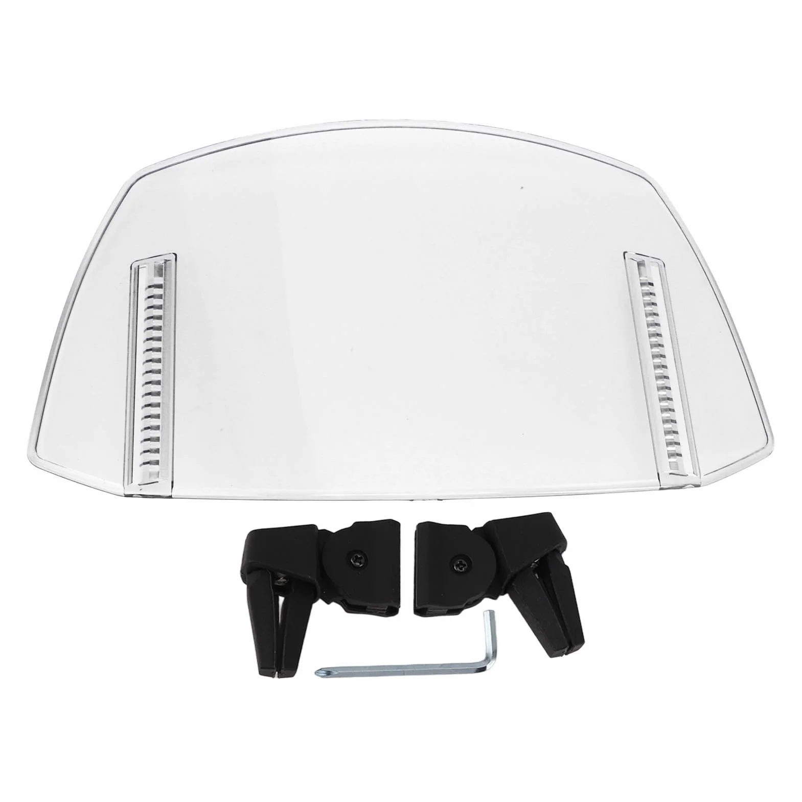 Motorcycle Windshield 29.5 x 22 x 17.5cm Adjustable Windscreen Universal Wind Deflector for MT07 MT09 MT10 R1 R3 FZ6 TMAX530 TMAX 500 (Transparent)