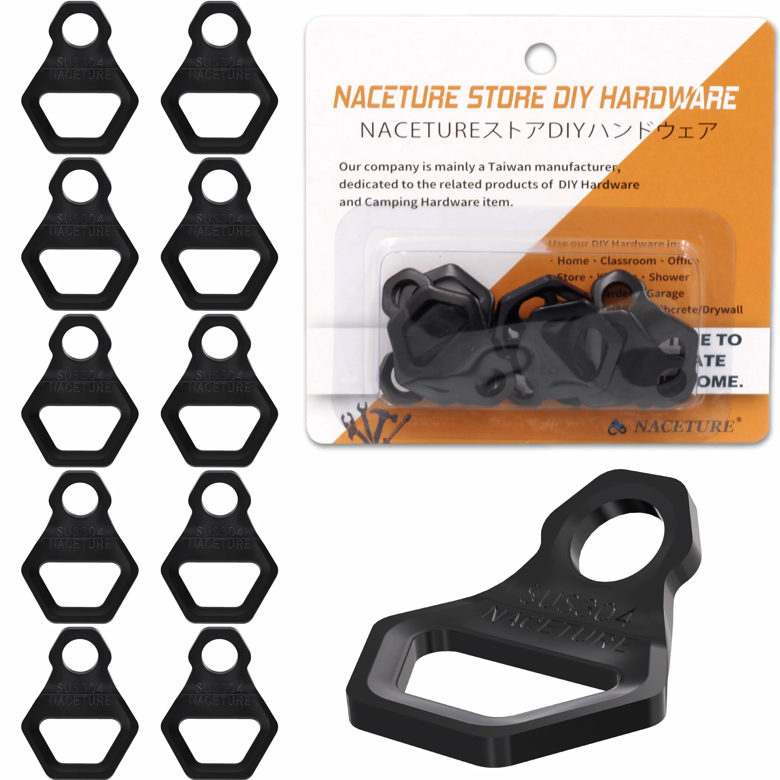NACETURE Haki mocujące kotwice 10 szt