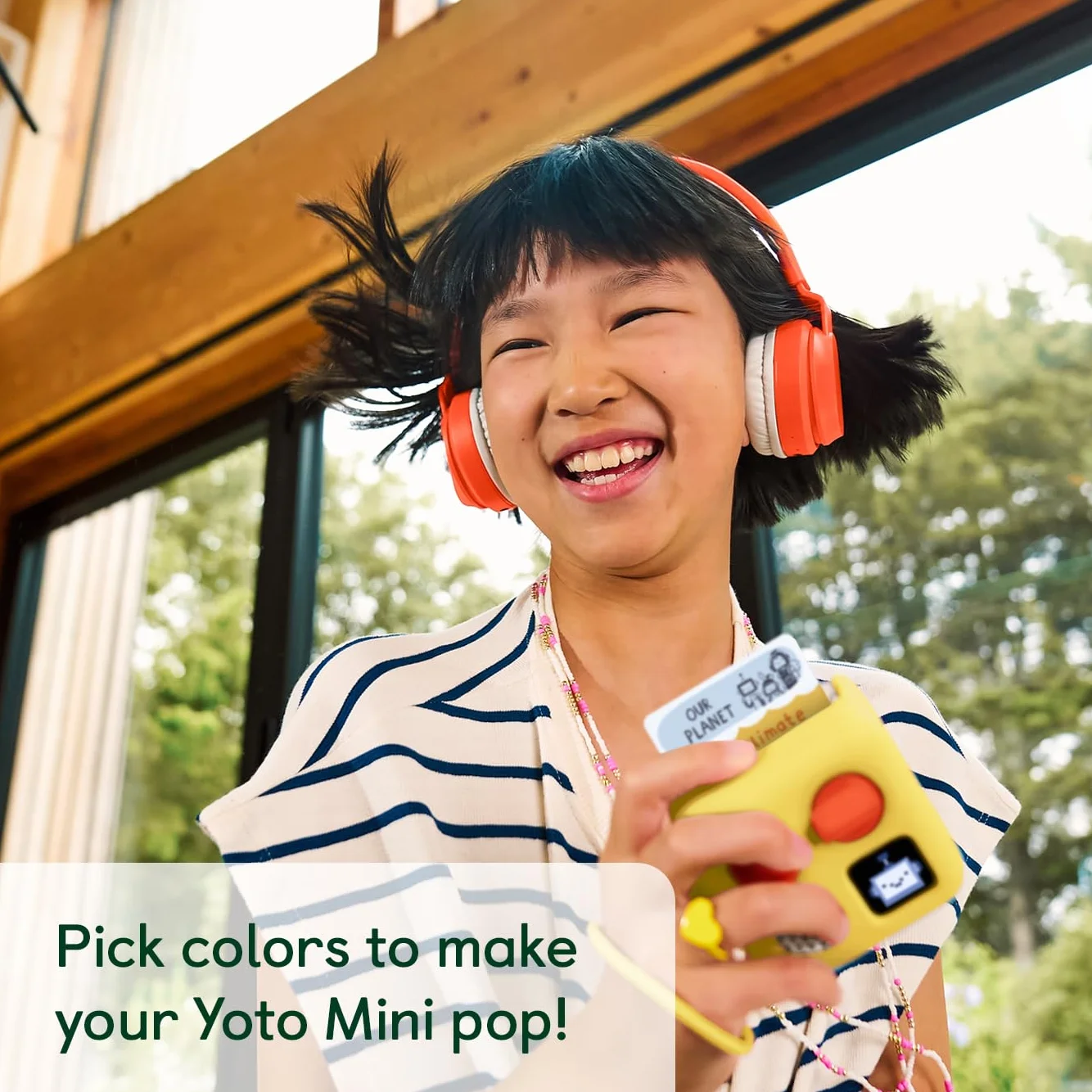 Yoto Mini Adventure Kurtka na żółto z pasującą smyczką nadgarstka Akcesorium dla dzieci Mini audio silikonowy okładka