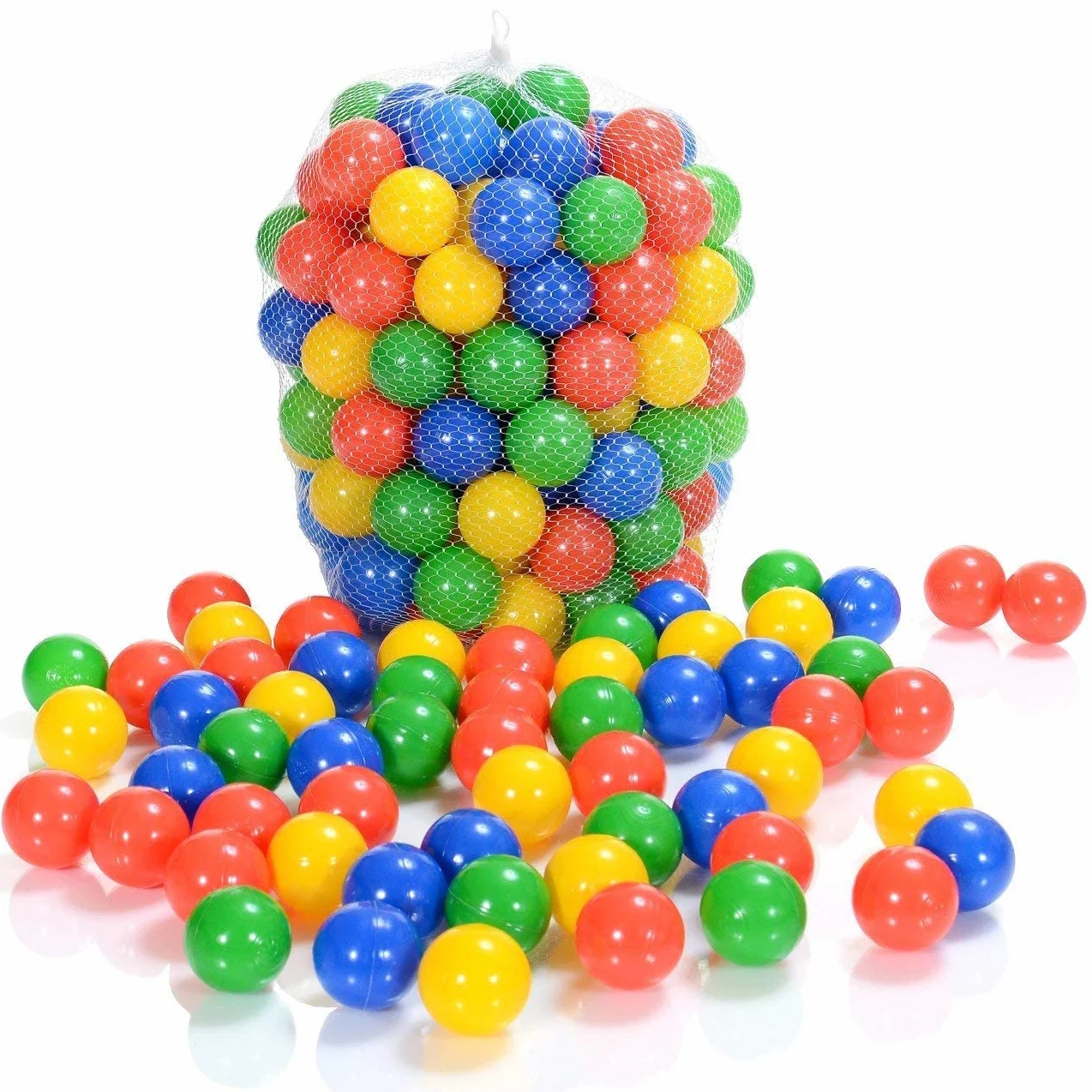 100 sztuk plastikowe kolorowe kulki, Ø 4 cm/Ø 5.5 cm baseny z piłkami dla dzieci, plastikowe kulki gry dla dzieci pierwsze dzieciństwo wypełnić baseny zasłony, mieszane kolory