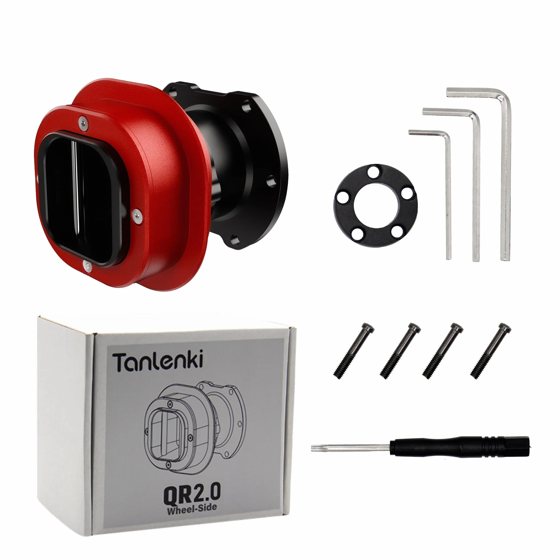 Fanatec Racing Wheel QR2 Pro Quick Release, stabilna konstrukcja, obróbka CNC, anodowana czerwień