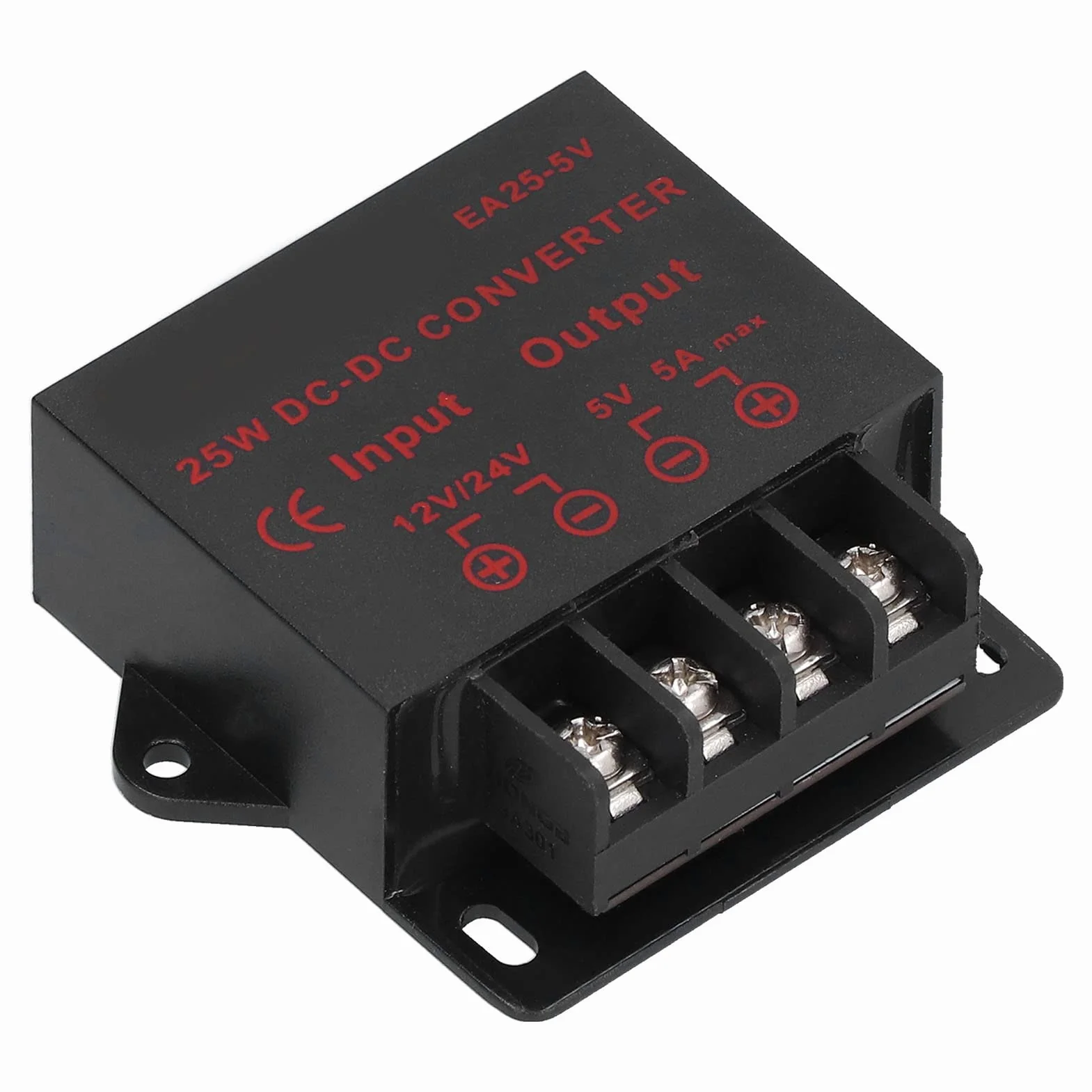 EA25-5V 12V do 5V 5A Zasilacz Samochodowy LED 25W Moduł DC 24V Spadek 5V Zmodyfikowany Samochód Moduł Transformatora Zasilającego